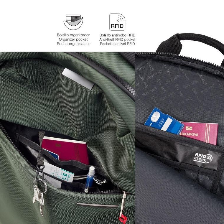 Miquelrius, Back To Work, plecak, zielony, 22l