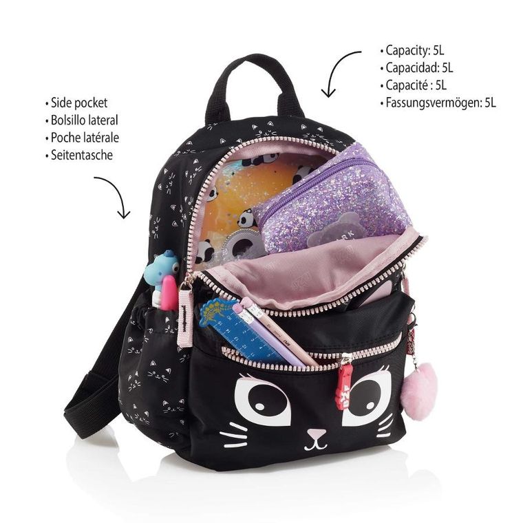 Miquelrius, Kot, plecak dla przedszkolaka, czarny, 5l