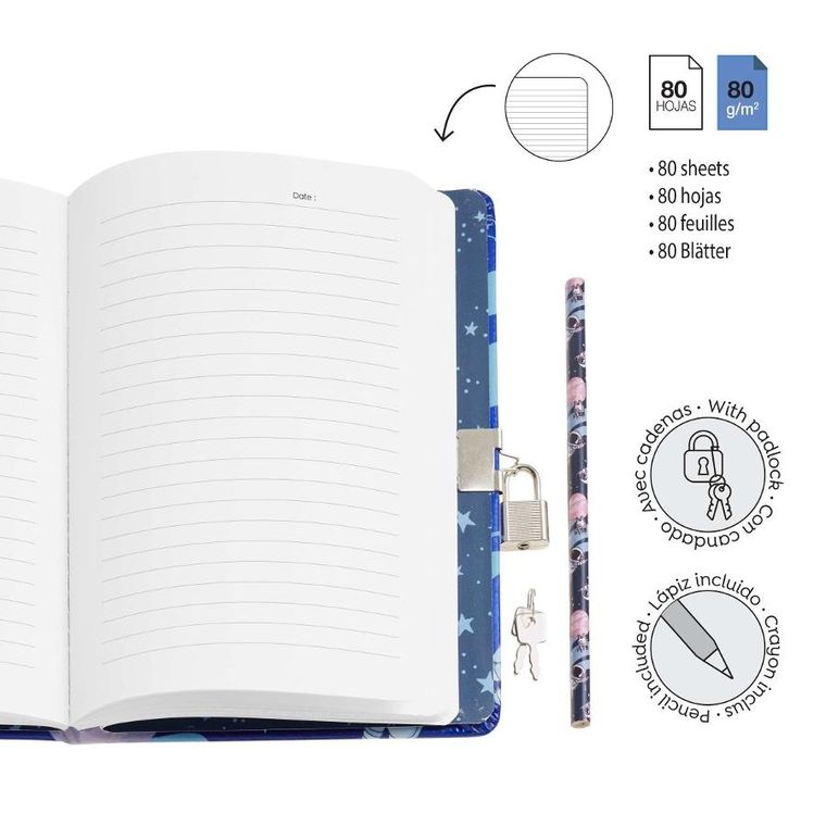 Miquelrius, pamiętnik na kłódkę, holograficzny, jednorożec