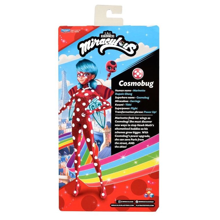 Miraculous: Biedronka i Czarny Kot, Cosmobug, lalka, 26 cm