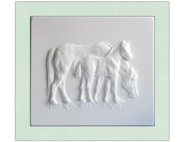 Mirage Hobby, Wypukła Malowanka, zestaw kreatywny do malowania, Konie Family, Appalosa