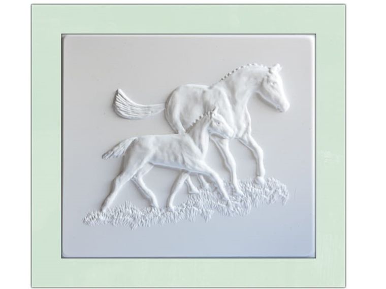 Mirage Hobby, Wypukła Malowanka, zestaw kreatywny do malowania, Konie Family, Hanowerski