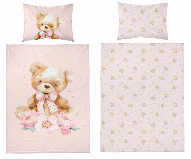 Miś, 2-częściowy komplet pościeli dziecięcej, 100-135 cm