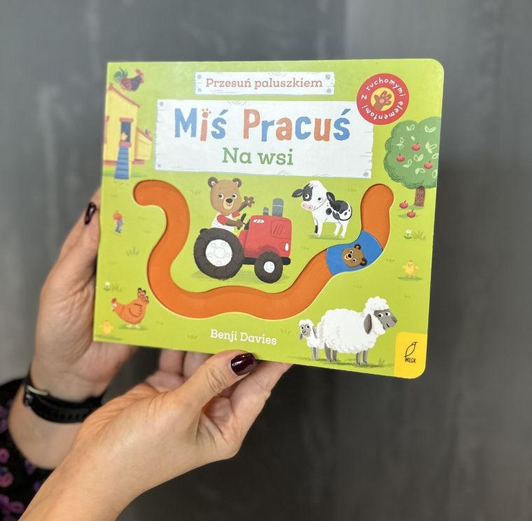 Miś Pracuś. Przesuń paluszkiem. W zoo