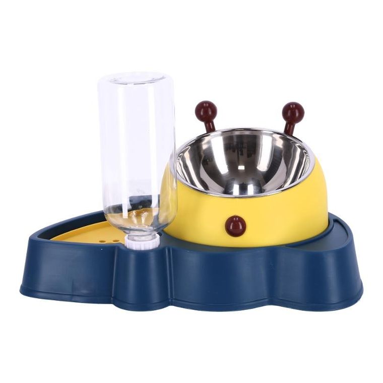 Miska z automatycznym dozownikiem wody dla psa i kota 2w1, niebieska