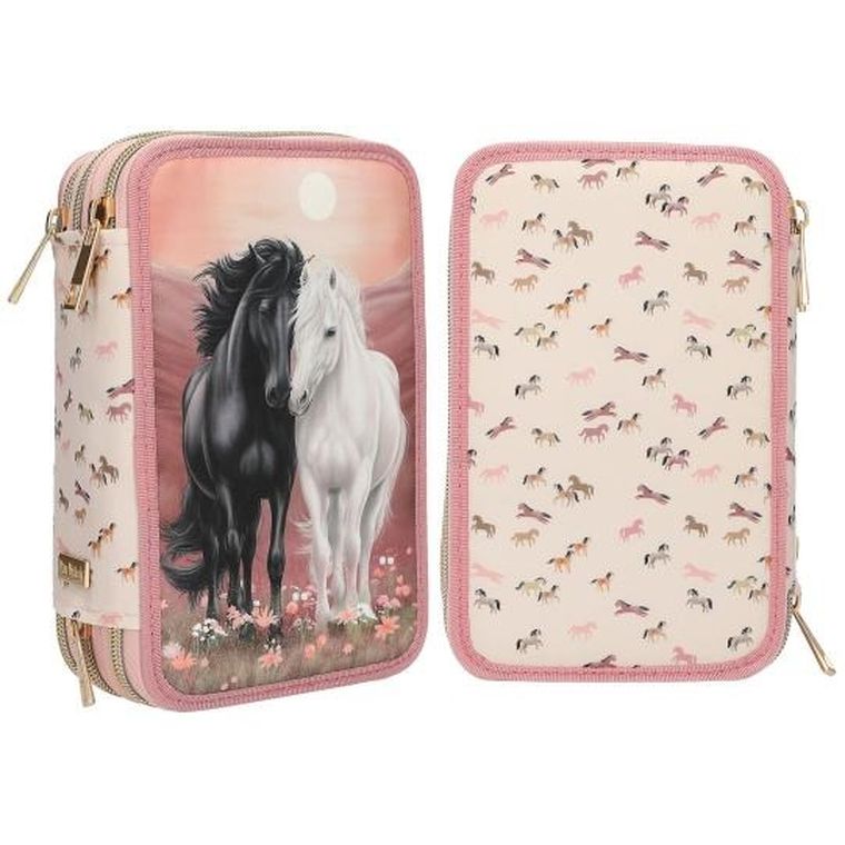Miss Melody, Blossom Pony, piórnik rozkładany, potrójny, z wyposażeniem