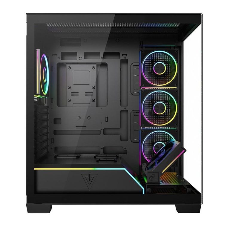 Modecom, Volcano Stellar Plus ARGB Midi 5F, obudowa komputerowa, czarna