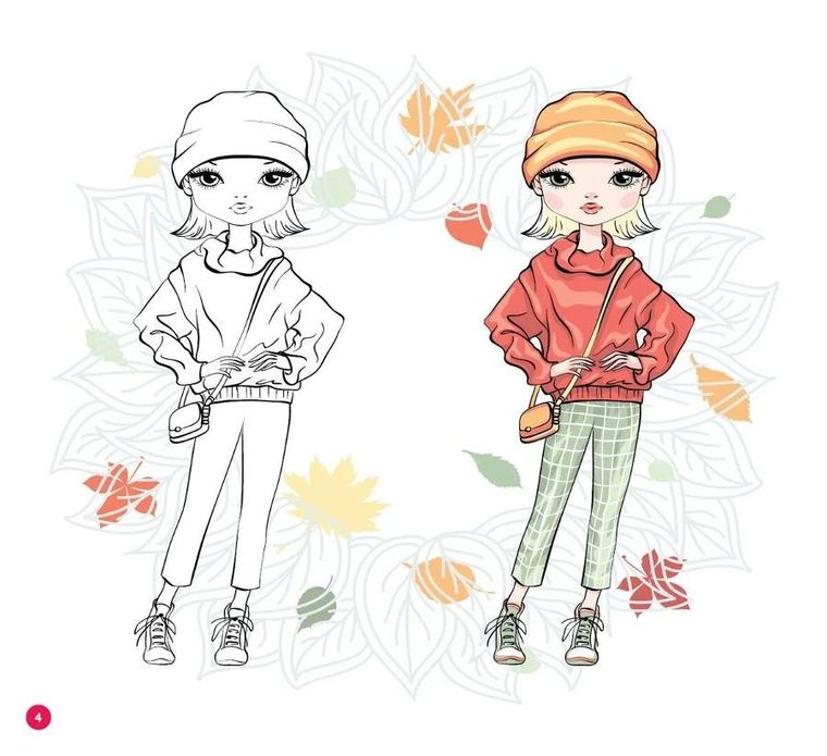 Modelki do kolorowania. Fashionista