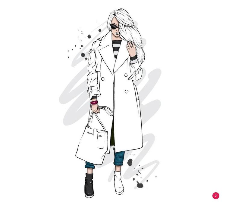 Modelki w mieście do kolorowania. Fashionista