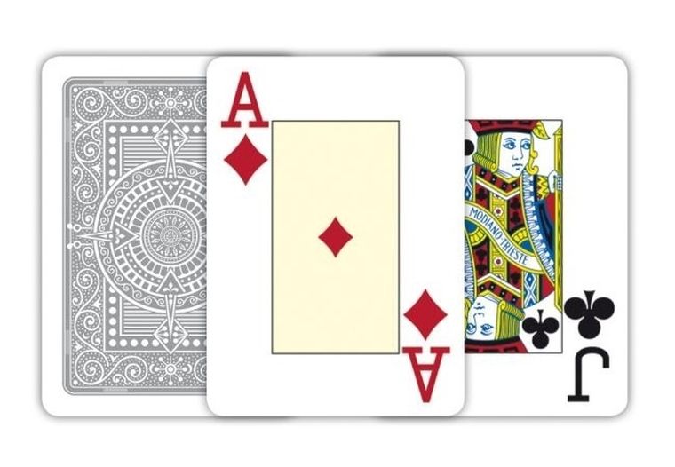 Modiano, Poker, karty do gry, szare