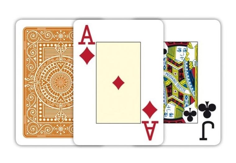 Modiano, Texas Poker Jumbo Index, karty do gry, brązowe