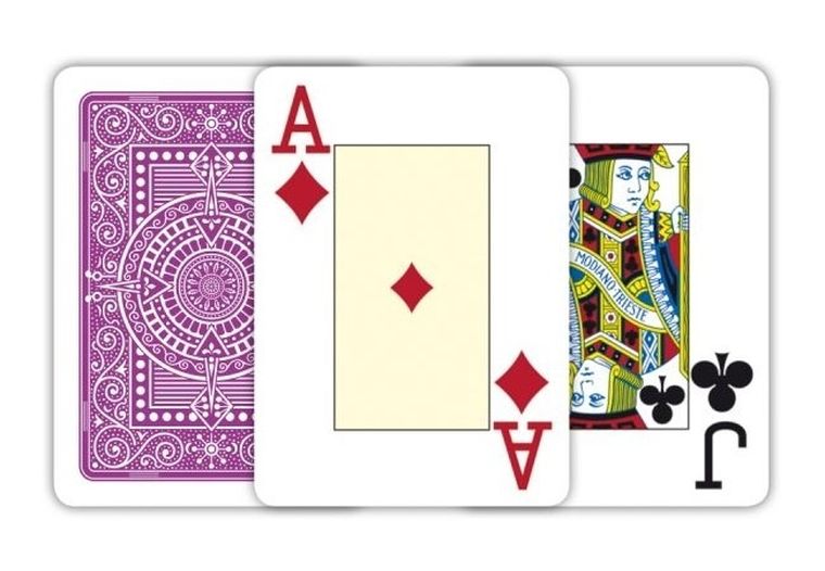 Modiano, Texas Poker Jumbo Index, karty do gry, fioletowe