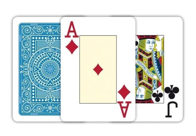 Modiano, Texas Poker Jumbo Index, karty do gry, jasnoniebieskie