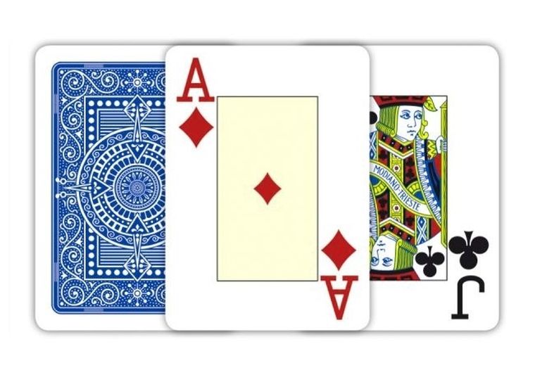 Modiano, Texas Poker Jumbo Index, karty do gry, niebieskie