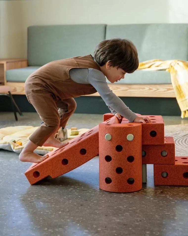 Modu, Block Base, sensoryczny blok piankowy, zestaw uzupełniający do klocków aktywizujących, pomarańczowy