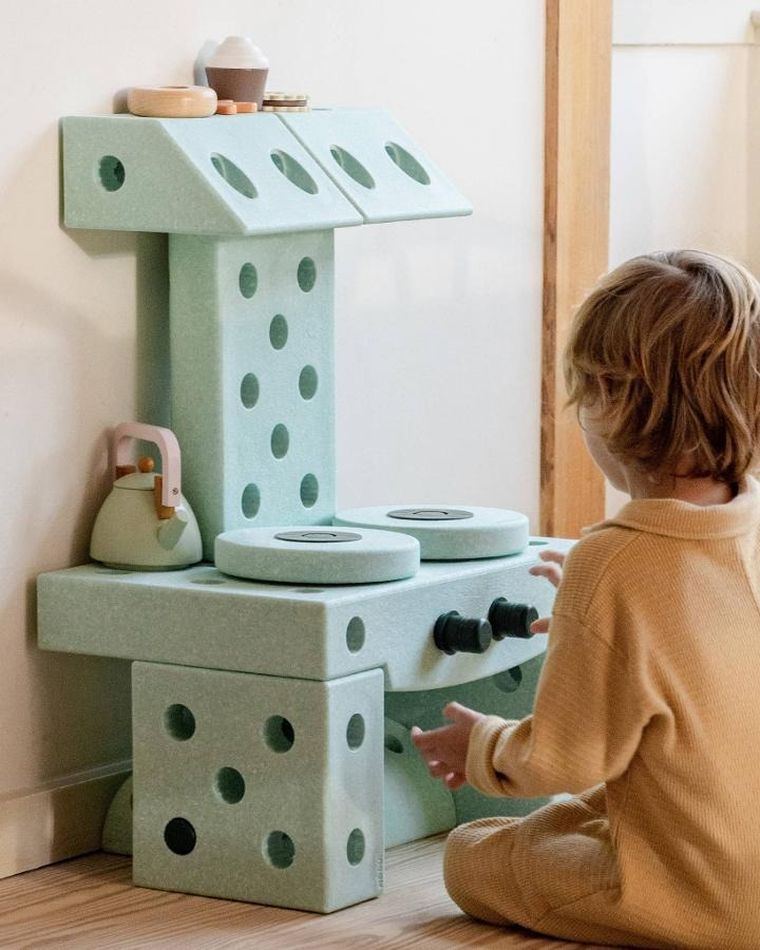 Modu, piankowe koła, zestaw uzupełniający do klocków aktywizujących, miętowe, 4 szt.