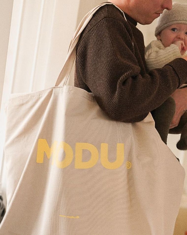 Modu, torba transportowa, Sand Grey/Honey Yellow