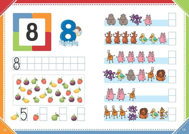 Moje pierwsze cyferki. Kolorowe ilustracje