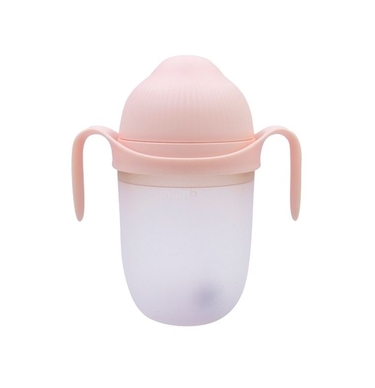 Mombella, butelka antykolkowa dla noworodka, silikonowa, roze, 300 ml