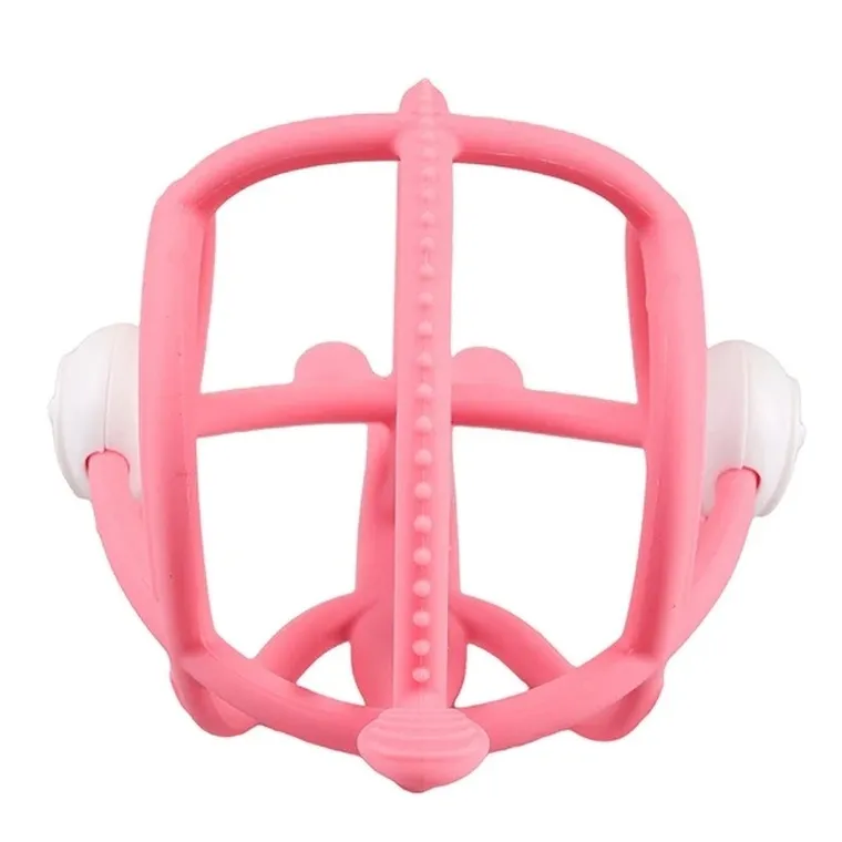 Mombella, gryzak z grzechotką, ślimak, Pink