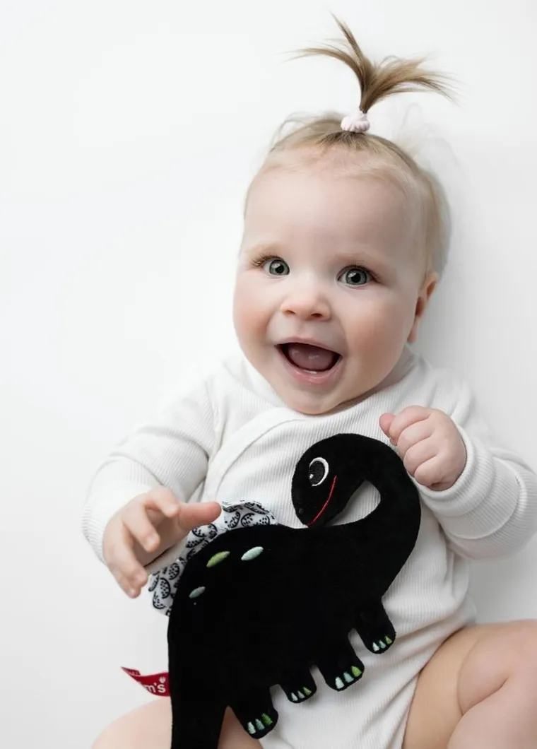 Mom's Care, dinozaur, szeleszcząca szmatka kontrastowa