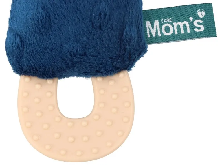 Mom's Care, Jamiś, pastelowy piszczek z gryzakiem, zabawka sensoryczna, granatowy