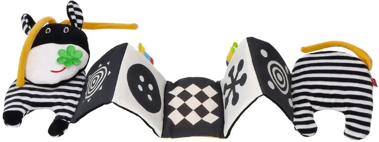 Mom's Care, krówka, książeczka do łóżeczka, zabawka sensoryczna