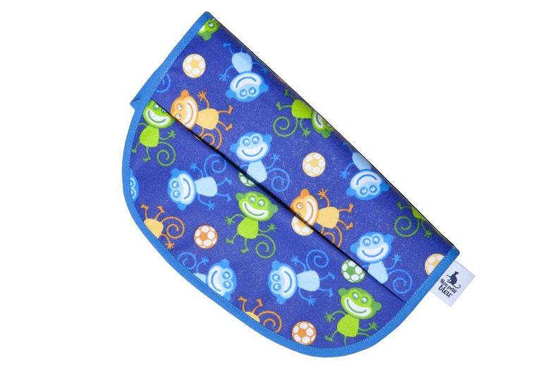 Mon Petit Bleu, śliniak z kieszonką, Małpki