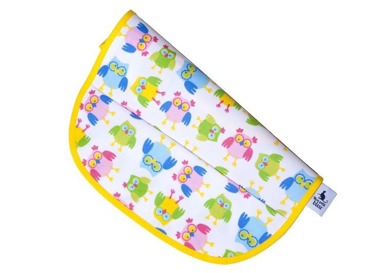 Mon Petit Bleu, śliniak z kieszonką, Sowy