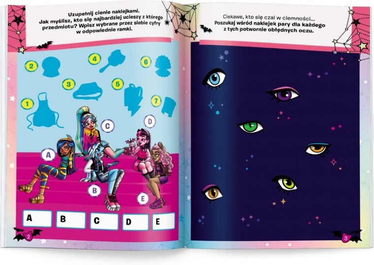 Monster High. 100 brokatowych naklejek