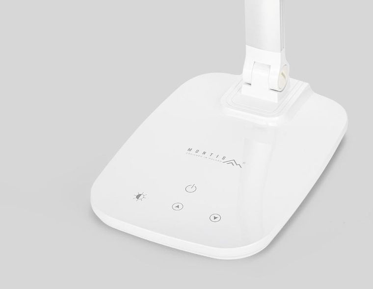 Montis, lampka biurkowa LED, biała 230v + USB, MT042