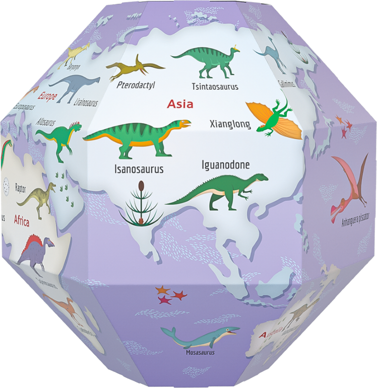 Monumi, Dinozaury, globus 3D do składania, średnica 35 cm