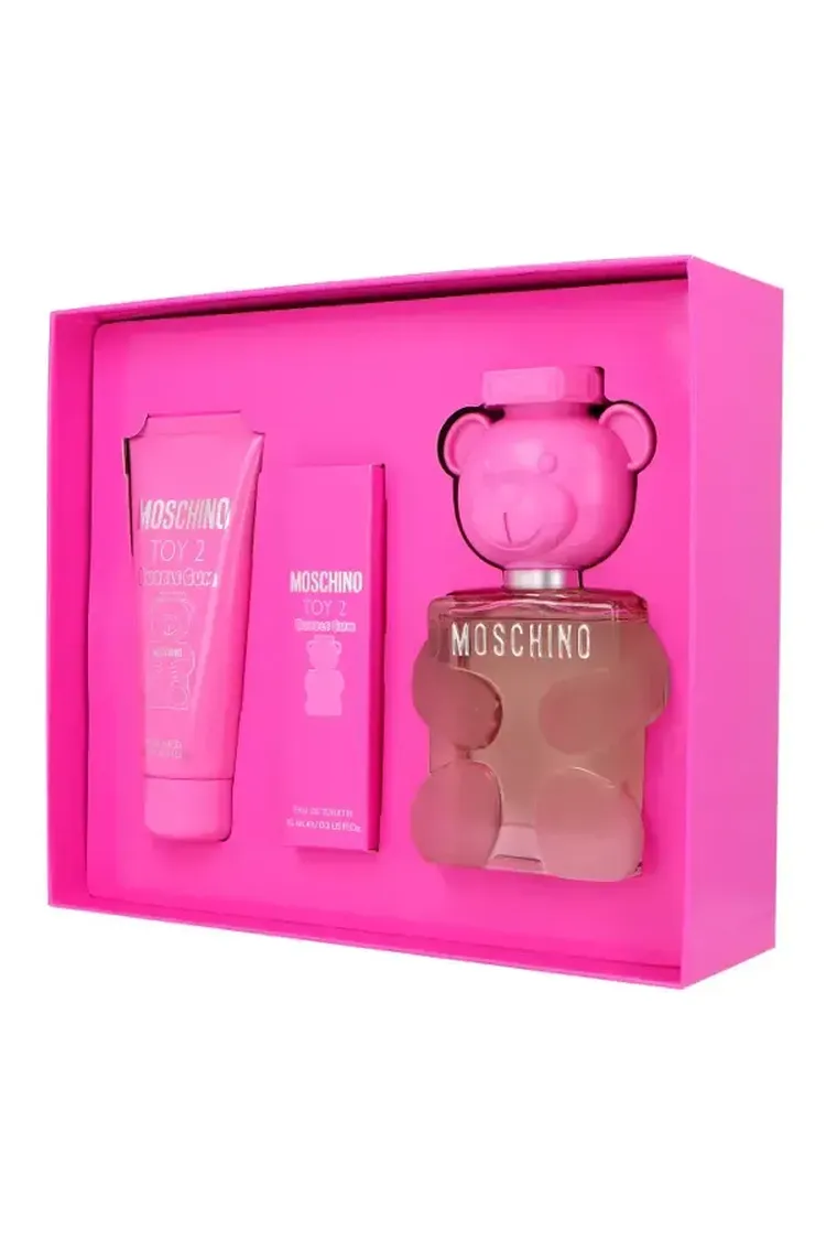 Moschino, Toy 2 Bubble Gum, zestaw: woda toaletowa, 100 ml + balsam do ciała, 100 ml + woda toaletowa, 10 ml
