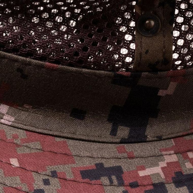 Moskitiera, siatka na owady, kapelusz na głowę, czerwono-brązowy