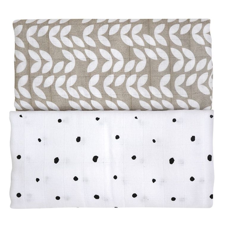 Motherhood, Classics Beżowy 2023, Premium, pielucha, otulacz bawełniany, 100-120 cm, 2 szt.