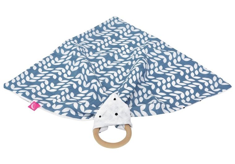 Motherhood, Classics Niebieski 2023 gryzak z pieluszką przytulanką