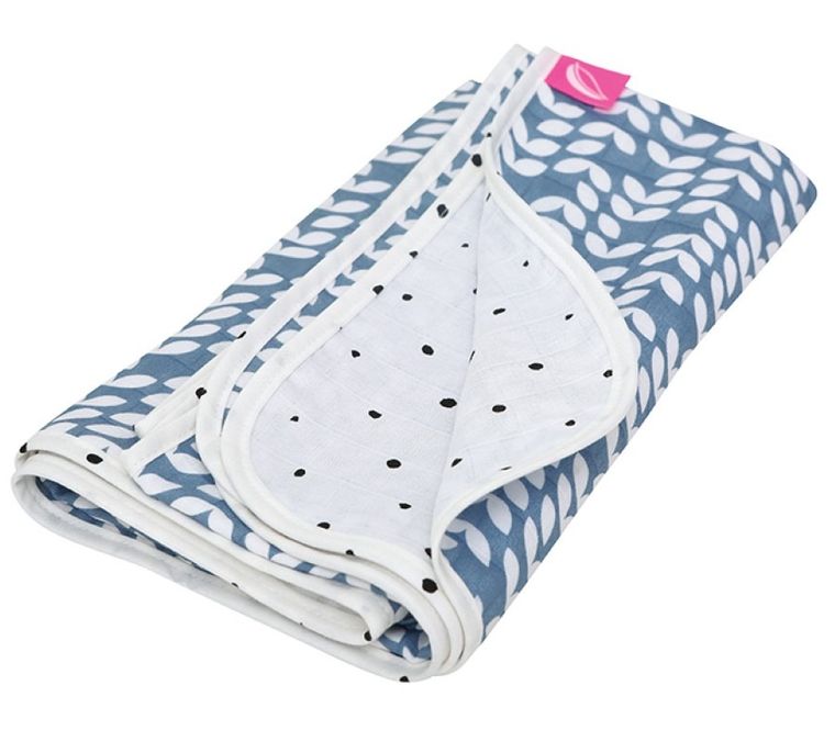 Motherhood, Classics Niebieski 2023, kocyk muślinowy, dwuwarstwowy, 100-120 cm