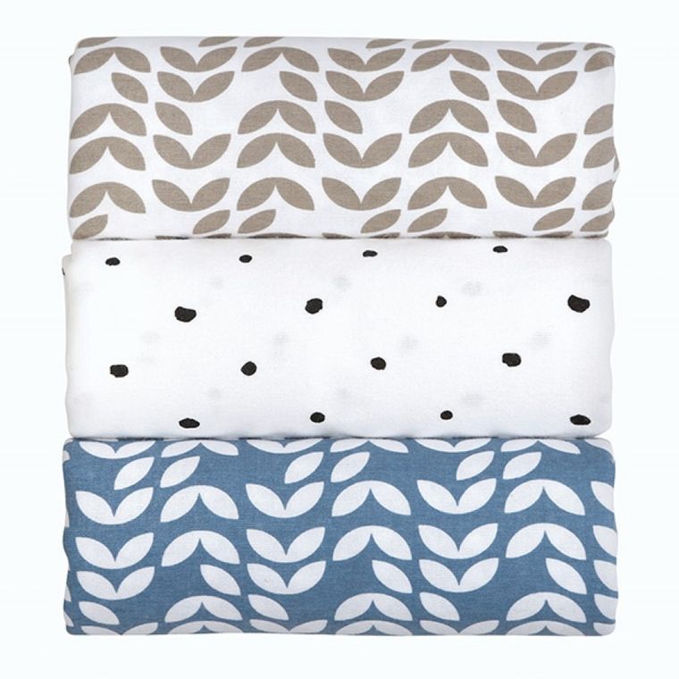 Motherhood, Classics Niebieski 2023, pielucha flanelowa, 70-80 cm, 3 szt.