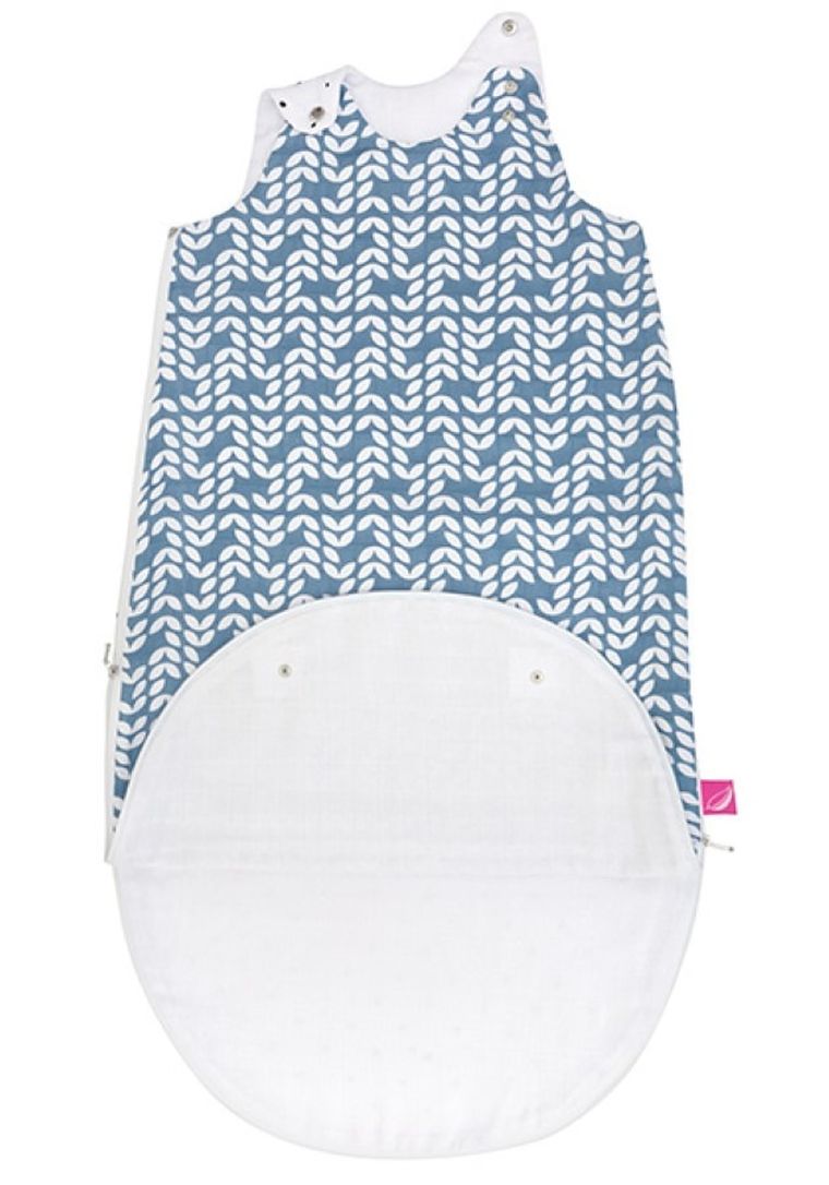 Motherhood, Classics Niebieski 2023, Zip-A Round, śpiworek muślinowy, TOG 0.5, 2w1, 3-18 m