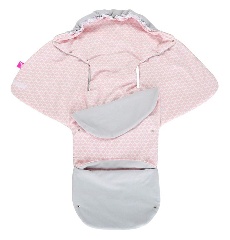 Motherhood, Classics Różowy, otulacz samochodowy ze zintegrowanym kocykiem