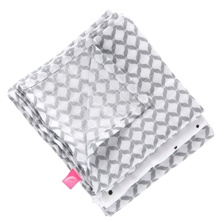 Motherhood, Classics Szary, pieluszka muślinowa, 70-80 cm, 3 szt.