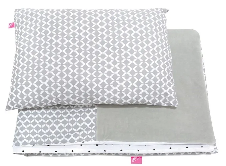 Motherhood, Classics Szary, zestaw przedszkolaka, kołdra z z poduszką