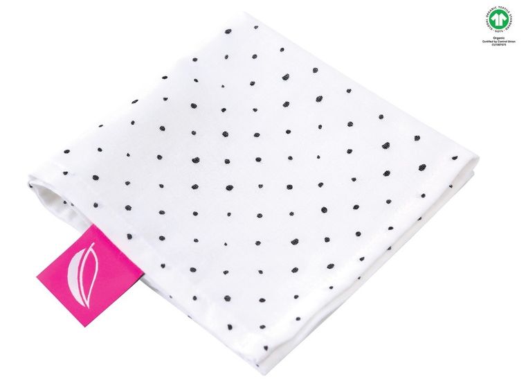 Motherhood, ECO Kropeczki Czarne, chusteczki muślinowe, 30-30 cm