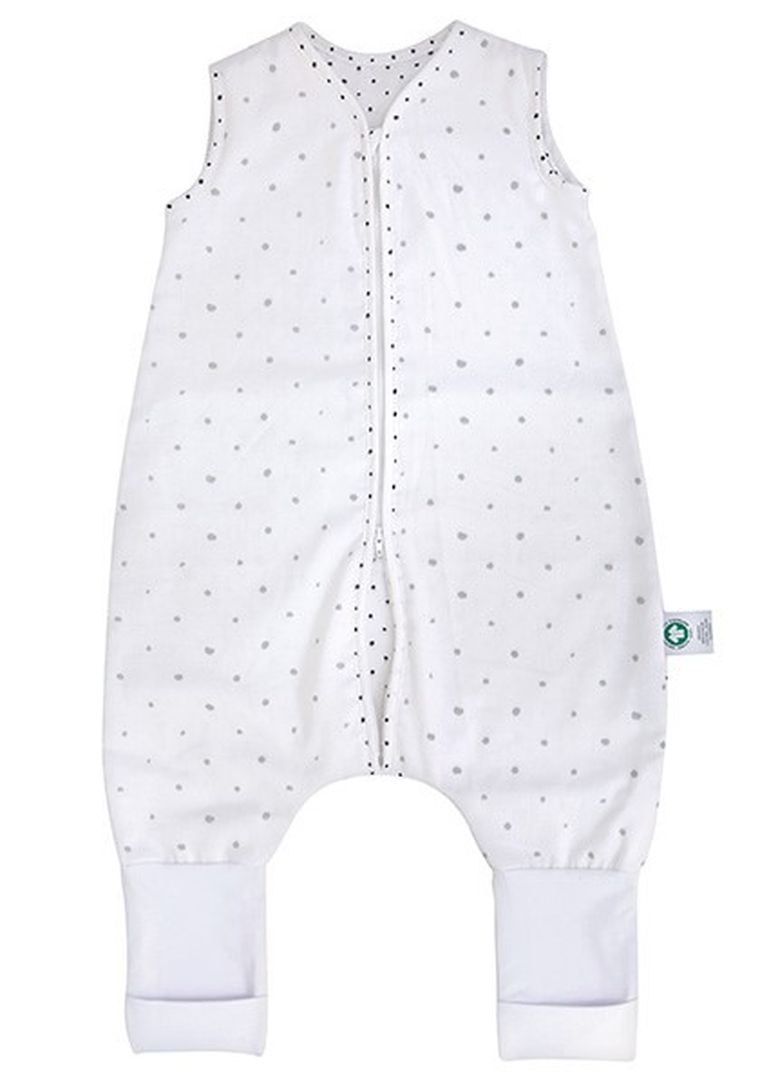 Motherhood, ECO Kropeczki Szare, śpiworek muślinowy z nogawkami, TOG 1, 18-30m