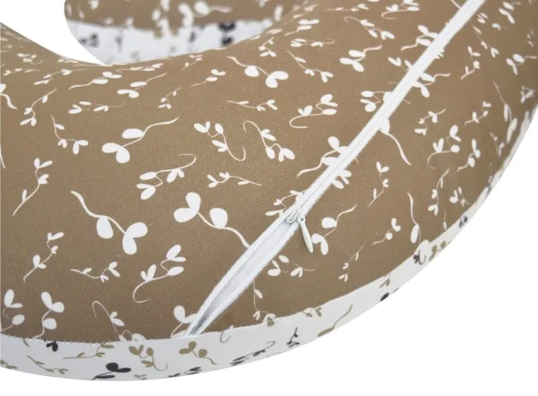 Motherhood, Fasolka, poduszka do karmienia, standard, beżowe listki