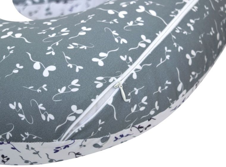 Motherhood, Fasolka, poduszka do karmienia, standard, niebieskie listki