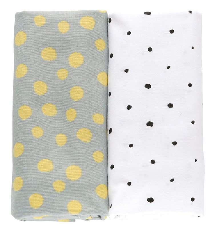 Motherhood, Kropy Musztardowe, Premium, pielucha, otulacz flanelowy, 80-120 cm, 2 szt.