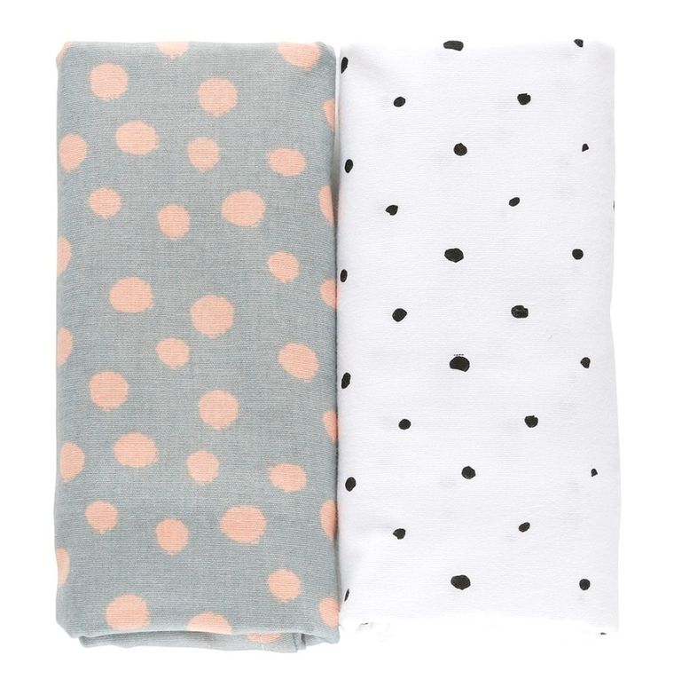 Motherhood, Kropy Różowe, Premium, pielucha, otulacz flanelowy, 80-120 cm, 2 szt.