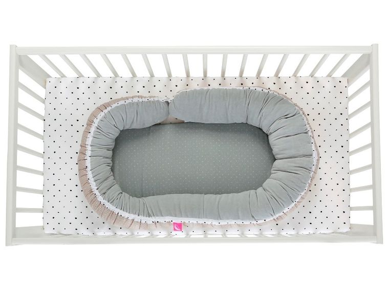 Motherhood, Kwadraty Różowe, gniazdo niemowlęce, 2w1