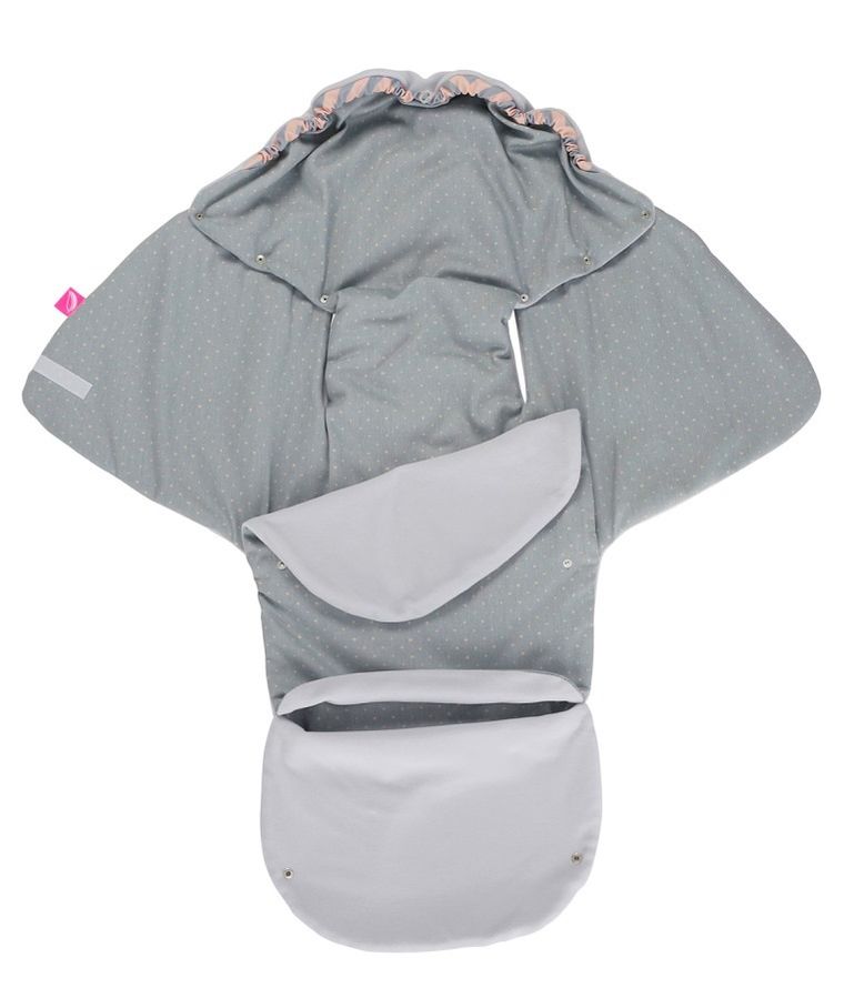 Motherhood, Kwadraty Różowe, otulacz samochodowy ze zintegrowanym kocykiem